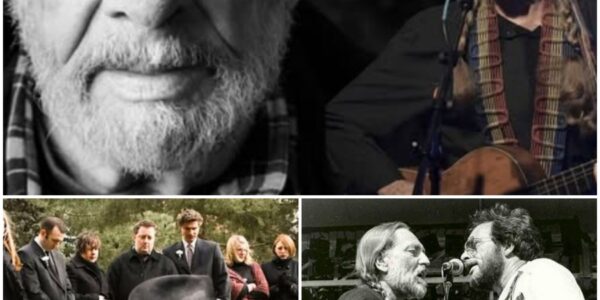 At Merle Haggard’s funeral, the room fell into a heavy silence as Willie Nelson stepped forward. All eyes were on him, the weight of decades shared between two legends resting on his shoulders...