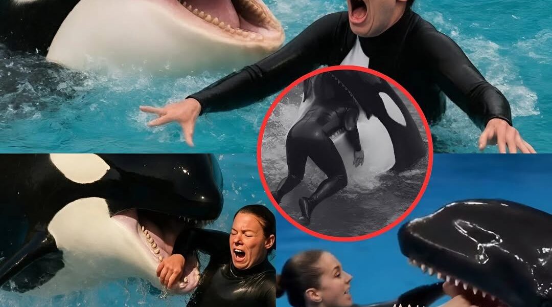 BREAKING NEWS: The thunderous cheers had barely faded, with the next round of applause yet to begin, when the entire stadium suddenly shook with a terr!fying roar. Under the dazzling lights, the veteran trainer—once always confident in the face of any challenge—was suddenly struck head-on by a massive killer whale wielding devastating force. The impact exploded like a crack of thunder, sending a towering column of white water skyward, engulfing the stage in a colossal storm of foam. Within seconds, the lively atmosphere vanished, replaced by a suffocating silence, as everyone stood frozen in shock at the scene…
