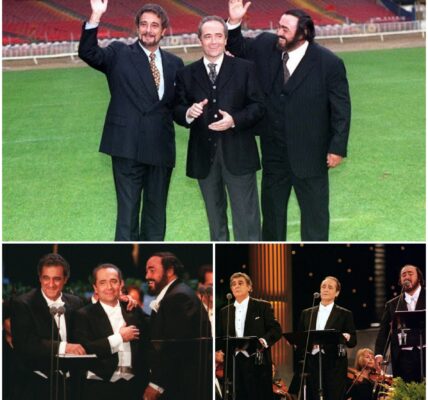 Plácido Domingo, with his warm and powerful voice, truly shined in the legendary performance of “New York, New York” alongside José Carreras and Luciano Pavarotti at The Three Tenors Concert at Giants Stadium. Under the baton of James Levine, Domingo brought a unique charm, blending the elegance of opera with the vibrant energy of Broadway. The moment his voice soared, the audience erupted in emotion, turning the entire stadium into a sea of excitement and admiration. This performance stands as a testament to the timeless charisma and unmatched artistry of one of the greatest musical icons of all time.