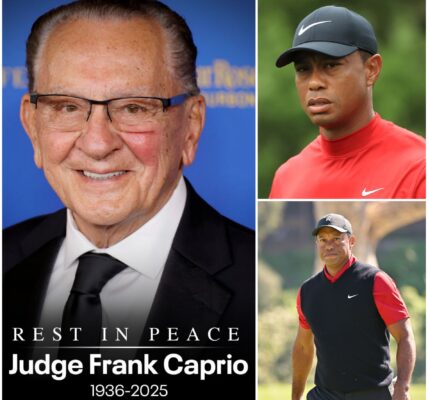 Tiger Woods expressed his deep sadness at the passing of Judge Frank Caprio, a man who taught us that justice is not just about the law, but also about kindness. “Caprio always believed in the good in people,” Woods said. “His passing is both a loss and an inspiration. His legacy of kindness, tolerance, and faith in humanity will continue to inspire us all to be kind every day.”