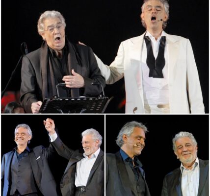 This is more than music — it’s pure soul-healing magic. When legends Plácido Domingo and Andrea Bocelli unite on stage, time seems to stop. Their breathtaking duet of Bizet’s “Au fond du temple saint” from The Pearl Fishers transcends opera, blending power, emotion, and intimacy into a once-in-a-lifetime performance. Two voices, two hearts, one unforgettable harmony — leaving the audience in tears of awe and gratitude.