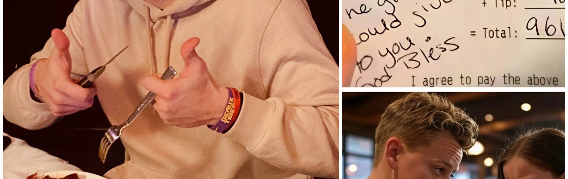 Waitress Sees Joe Burrow’s Check, Reads the Note, and Bursts into Tears…