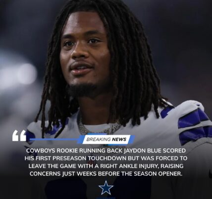 Cowboys Rookie Jaydon Blue Scores First Touchdown Before Leaving With Ankle Injury