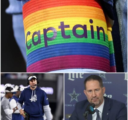 BREAKING: NFL has decided to end its partnership with Stonewall and will no longer allow the Dallas Cowboys captains to wear rainbow armbands in support of LG.BT, as well as other rainbow-themed items on the field such as shoelaces, armbands, etc. The decision was made after a meeting with the captains of all 32 teams on Monday. Brian Schottenheimer speaks out...
