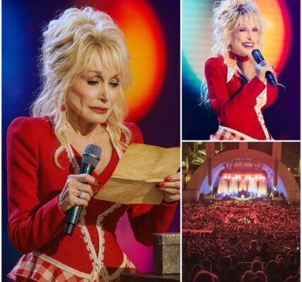 Country music icon Dolly Parton has spent decades enchanting the world with her radiant smile, glittering gowns, and unforgettable songs — but at a recent show, fans witnessed a side of her rarely seen. Midway through the concert, as laughter and music filled the arena, a fan gently handed Dolly a small box wrapped in faded paper. With a playful grin, she opened it, expecting a simple keepsake. Instead, inside was a treasured memento from her early days — along with an old, handwritten letter she had once given away long ago. The moment Dolly realized what it was, her smile faltered, her hands trembled, and tears welled in her eyes, leaving the entire crowd breathless, waiting to know the story behind this long-lost piece of her heart…