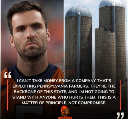 BREAKING: Joe Flacco Turns Down $18 Million Sponsorship Deal From Pennsylvania Agriculture Giant — "I Can't Support Companies Exploiting Farmers"