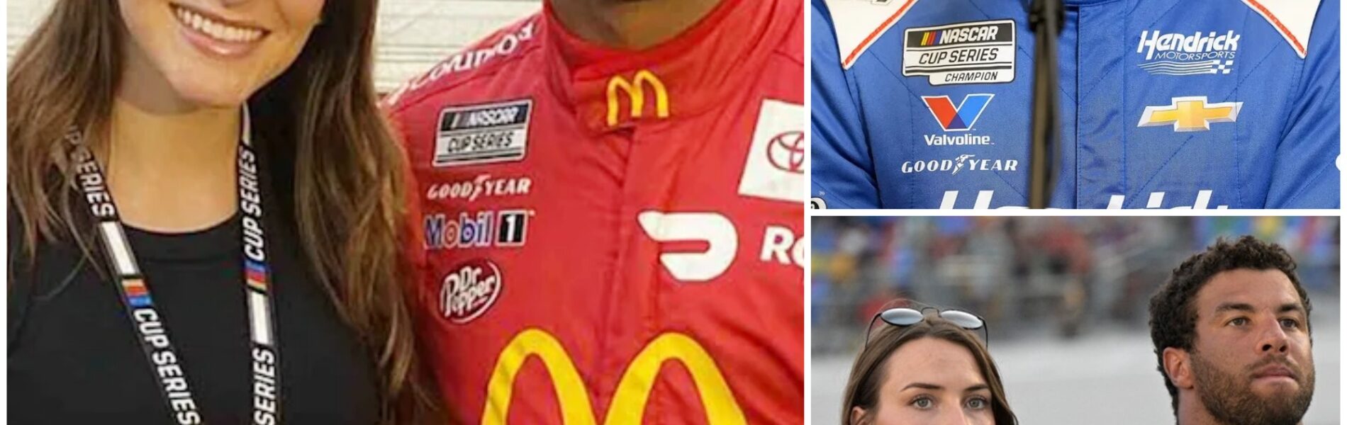 10 MINUTES AGO ⏱️: Amanda Wallace, wife of Bubba Wallace, sent shockwaves through NASCAR after Kyle Larson mocked her husband as a “stupid black guy.” In front of stunned reporters, she unleashed a razor-sharp 15-word clapback so savage it left Larson frozen in silence—fans can’t stop talking about it…