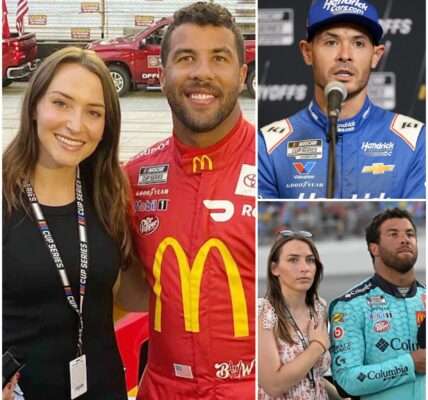10 MINUTES AGO ⏱️: Amanda Wallace, wife of Bubba Wallace, sent shockwaves through NASCAR after Kyle Larson mocked her husband as a “stupid black guy.” In front of stunned reporters, she unleashed a razor-sharp 15-word clapback so savage it left Larson frozen in silence—fans can’t stop talking about it…