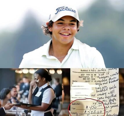 Heartfelt story: Waitress Sees Charlie Woods’s Check, Reads the Note, and Bursts into Tears