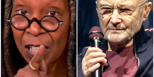 Shock on live TV🔥 “HE’S JUST AN OLD DRUMMER.” That’s what Whoopi Goldberg said — seconds before the studio turned into a televised earthquake, and Phil Collins answered with a single line that left her frozen on live TV.