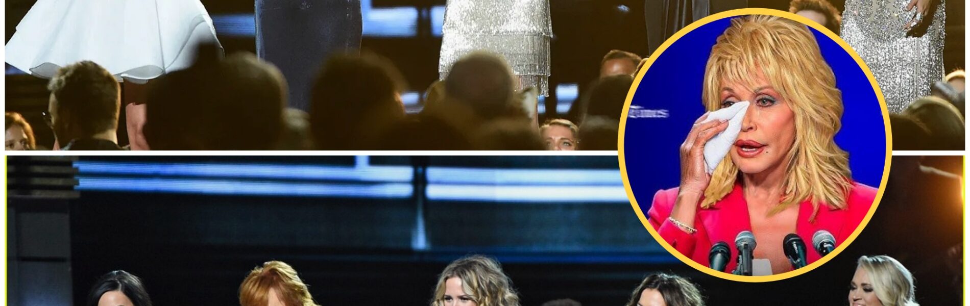 “The Night Dolly Parton Wept: Five Queens of Country—Carrie Underwood, Martina McBride, Reba McEntire, Kacey Musgraves, and Jennifer Nettles—United in a Once-in-a-Lifetime Tribute, Singing ‘I Will Always Love You’ in Breathtaking Harmony. Under the blinding spotlight, Dolly whispered through tears, her heart unraveling as her life’s masterpiece was sung back to her. It was not just music—it was a love letter carved into eternity, a sacred farewell where legends became one, and even a goddess bowed to the unstoppable, eternal power of song.”