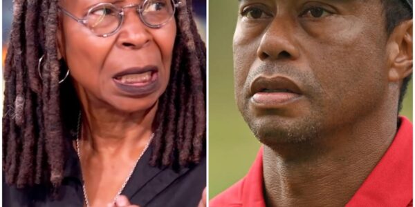 “HE’S JUST A GOLFER.” — Whoopi Goldberg smirked, never expecting the silence that followed. But then Tiger Woods leaned in, eyes burning, and unleashed 7 words that flipped the entire room on its head, leaving everyone stunned, speechless, and desperate to know what he said…