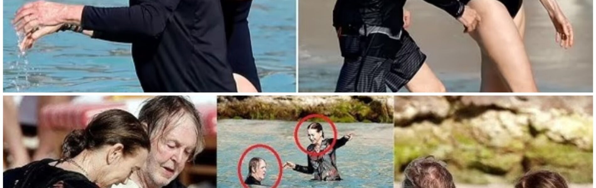 Paul McCartney has proven he’s still very much a beach boy, spotted laughing and splashing in the surf with his elegant wife Nancy Shevell by his side...