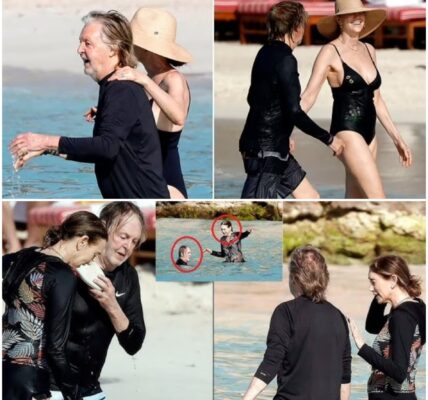Paul McCartney has proven he’s still very much a beach boy, spotted laughing and splashing in the surf with his elegant wife Nancy Shevell by his side...