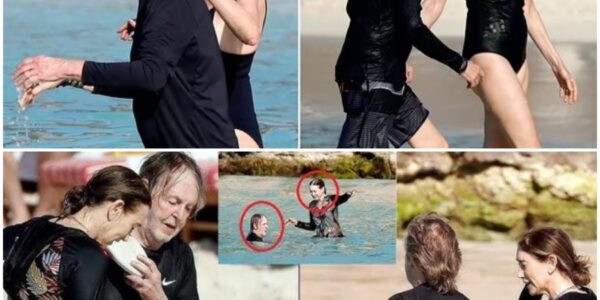 Paul McCartney has proven he’s still very much a beach boy, spotted laughing and splashing in the surf with his elegant wife Nancy Shevell by his side...