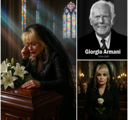 The fashion and music worlds were shocked by the news that Giorgio Armani had died at the age of 91, leaving behind an unfinished project with Dolly Parton. The two had been quietly collaborating on Dolly’s most personal runway collection, recreating her journey from Tennessee mountain girl to global legend. But while that dream was still unfinished, Armani was gone forever. At the funeral, Dolly choked up and collapsed beside the coffin, whispering words only the two of them had ever known. That moment made the entire church fall silent, then burst into tears and applause…
