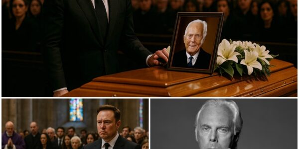 BREAKING: The world of innovation and fashion is in mourning. Giorgio Armani, the legendary designer, had secretly been working on a once-in-a-lifetime project with Elon Musk — a futuristic suit that combined Armani’s timeless elegance with Musk’s cutting-edge technology, meant to be unveiled at a global charity gala next year. But fate was cruel: Armani passed away before the masterpiece was finished. Sources close to Musk say he was devastated, holding onto Armani’s last sketches like precious treasures. At Armani’s funeral, Musk reportedly whispered a promise beside the coffin: “Your vision won’t die with you. I’ll make sure the world sees it.” The moment left mourners stunned, turning grief into a vow that shook both industries.