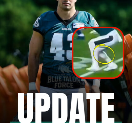 [VIDEO] Slow-motion video zooms in to show Eagles player's leg explodes in horror during season opener against Cowboys . He was checked out and got horrifying results