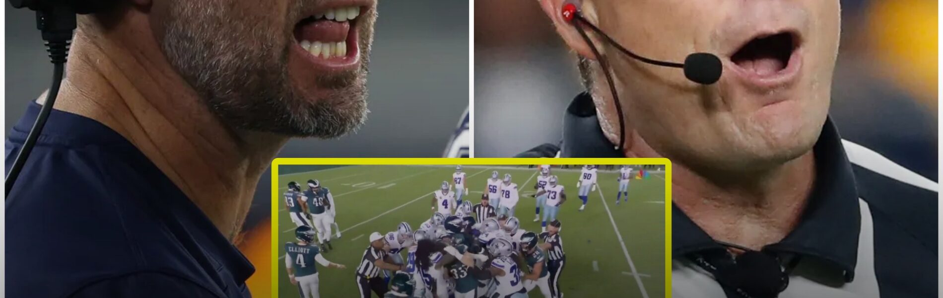 BREAKING : Dallas Cowboys head coach brian schottenheimer receives $300,000 fine and 3-game suspension after yelling at referee following player-on-player collision in game against Eagles