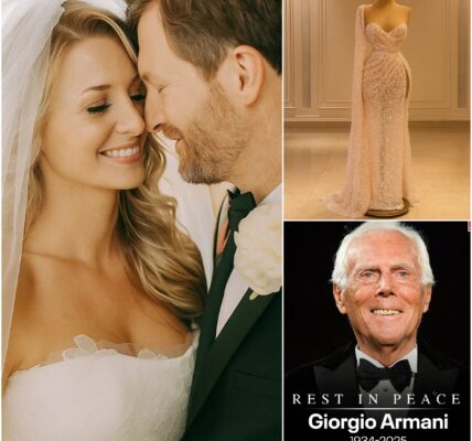 The Giorgio Armani dress that Amy Reimann (Dale Earnhardt Jr.'s wife) ordered was for her wedding anniversary, but Armani passed away when the dress was only 80% complete. And she made a decision that surprised everyone...