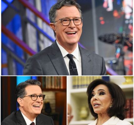 “The Ears Stayed. The Show Didn’t.” — Jeanine Pirro’s Bold Message on Live TV Had Viewers Stunned… But What Colbert Said Moments Later Revealed a Shccking Truth No One Was Prepared For