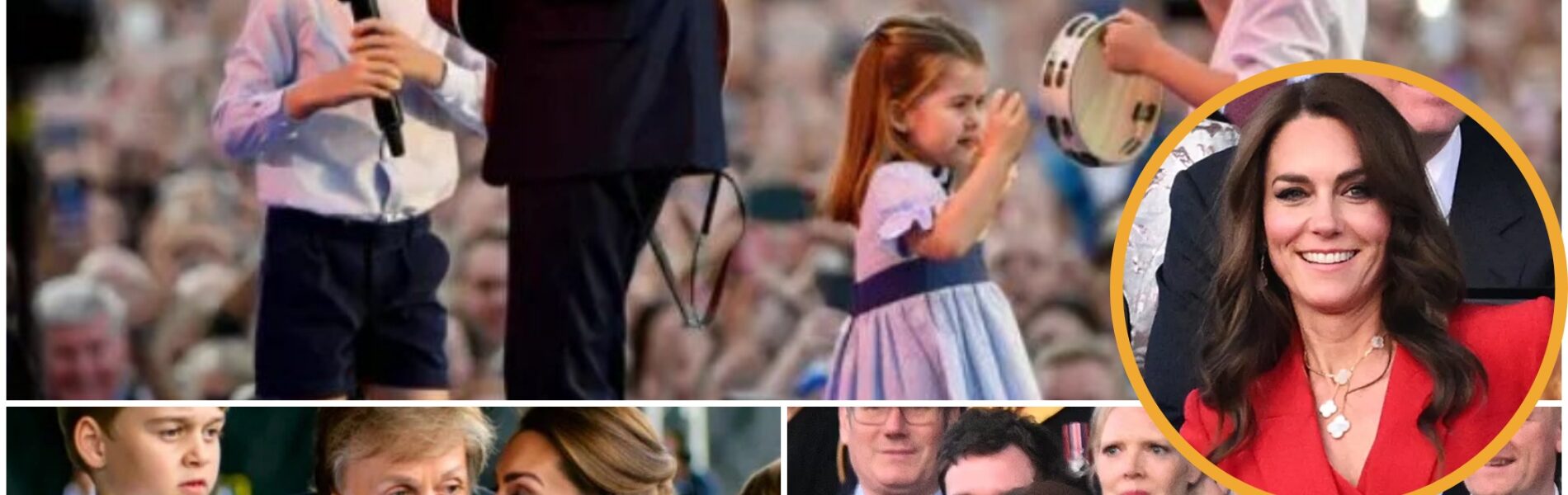A royal surprise no one expected! At the Windsor Summer Sounds festival, Paul McCartney turned an ordinary night into living history when Prince George, Princess Charlotte, and Prince Louis suddenly joined him on stage. What began as a quiet backstage exchange with Princess Kate became a breathtaking moment as the young royals sang “Hey Jude” alongside the legendary Beatle. The crowd stood in awe—was this the most unforgettable performance of McCartney’s career?