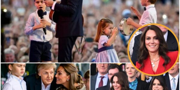 A royal surprise no one expected! At the Windsor Summer Sounds festival, Paul McCartney turned an ordinary night into living history when Prince George, Princess Charlotte, and Prince Louis suddenly joined him on stage. What began as a quiet backstage exchange with Princess Kate became a breathtaking moment as the young royals sang “Hey Jude” alongside the legendary Beatle. The crowd stood in awe—was this the most unforgettable performance of McCartney’s career?