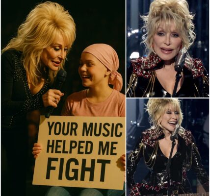 During her Los Angeles show, Dolly Parton spotted a young fan in the front row — a girl in a headscarf holding a sign: “Your music helped me fight”. Instantly, Dolly stopped mid-song, knelt, and sang a soul-stirring solo just for her. The theater went silent, every heart captivated. By the end, tears flowed freely, the audience on their feet, united in awe. But the real shock came backstage — Dolly’s unexpected, deeply personal gesture left the girl speechless and hundreds of fans in tears, proving once again that her music doesn’t just entertain — it transforms lives.