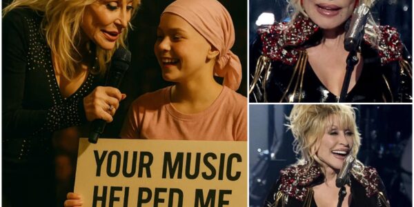 During her Los Angeles show, Dolly Parton spotted a young fan in the front row — a girl in a headscarf holding a sign: “Your music helped me fight”. Instantly, Dolly stopped mid-song, knelt, and sang a soul-stirring solo just for her. The theater went silent, every heart captivated. By the end, tears flowed freely, the audience on their feet, united in awe. But the real shock came backstage — Dolly’s unexpected, deeply personal gesture left the girl speechless and hundreds of fans in tears, proving once again that her music doesn’t just entertain — it transforms lives.