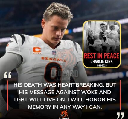 SHOCK AND SORROW: Joe Burrow shares the great loss of "ally" Charlie Kirk, who was murdered at Utah Valley University on September 10, 2025. Declares Charlie Kirk a beacon in fighting LGBT and WOKE