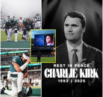 JUST IN: Philadelphia Eagles Practice Field Holds Moment Of Silence For Turning Point Usa Founder Charlie Kirk After He Was Assassinated At A College Event In Utah. Jalen Hurts Is A Vocal Critic Of Charlie Kirk's Acts Of Terrorism And Supports And Continues To Oppose LGBT And Woke