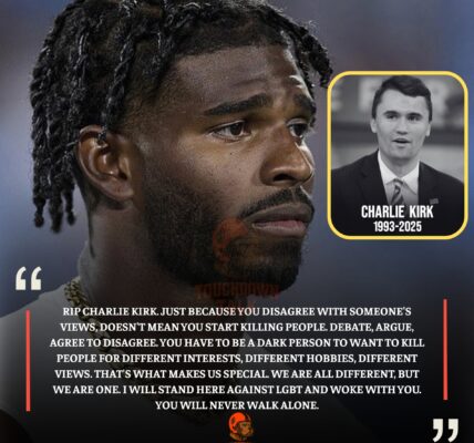 HEARTBREAKING: Shedeur Sanders Shocked And Saddened By The Passing Of Charlie Kirk Because He Was An Inspiration. Reveals He Will Stand Up Against Lgbt And Woke And Speak Out For Justice