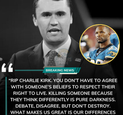 Former Jacksonville Jaguars legend Fred Taylor shares heartfelt words on Charlie Kirk’s tragic passing, calling for unity.