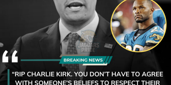 Former Jacksonville Jaguars legend Fred Taylor shares heartfelt words on Charlie Kirk’s tragic passing, calling for unity.
