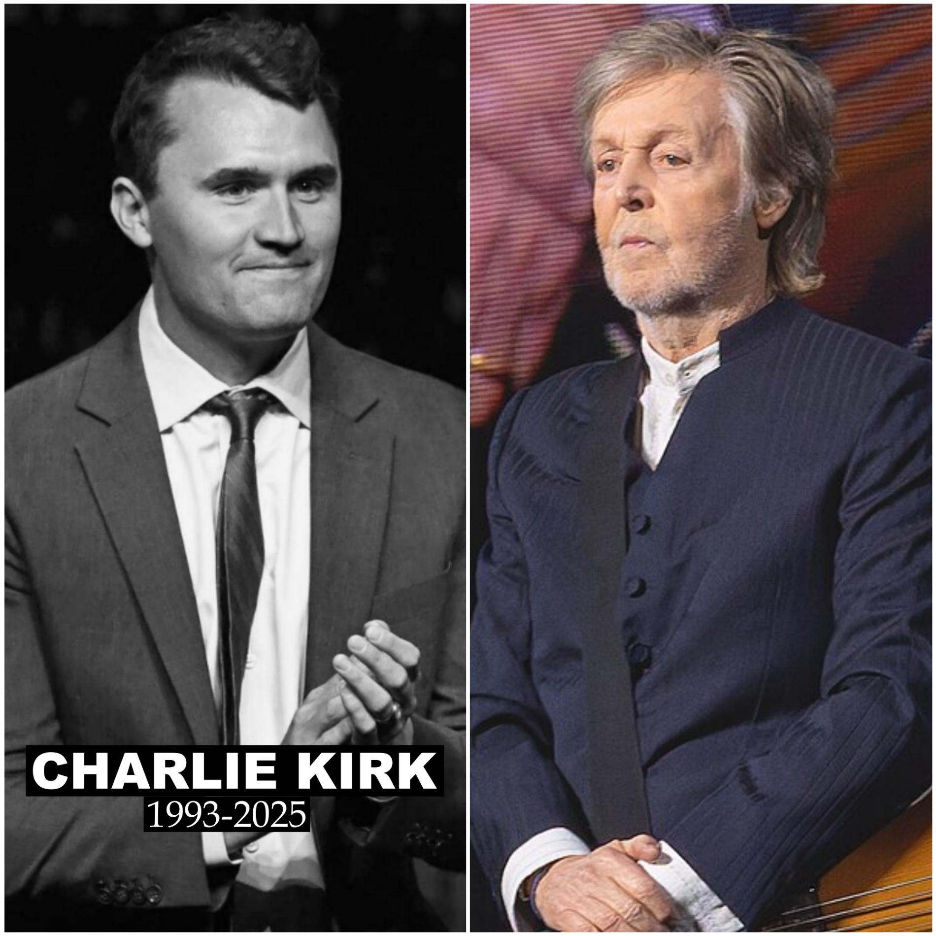 Legendary Paul McCartney reacts to Charlie Kirk’s shocking death: “RIP Charlie Kirk. It’s unimaginable that disagreement could end a life. Taking someone’s voice like this… it shakes you to your core. We are all different, yet one people. His passing leaves a wound we cannot ignore.”