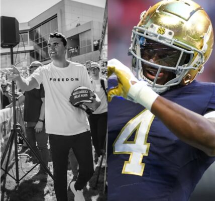 BREAKING NEWS: Jeremiyah Love of the Notre Dame Football has asked the NCAA and all other major college sports conferences to observe a minute of silence before each game to pay tribute to Turning Point USA founder Charlie Kirk