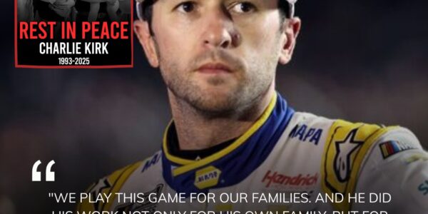 NASCAR Star Chase Elliott Donates $300,000 to Support Charlie Kirk’s Family, Racing Community Mourns Amid Week’s Big Events