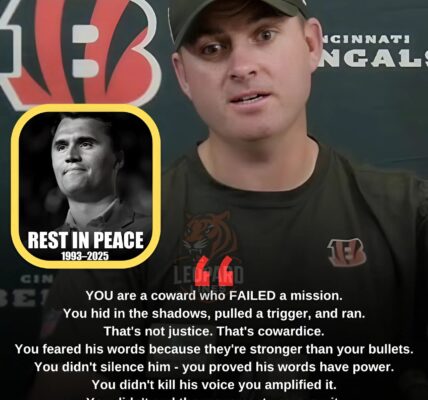 BREAKING: Bengals Coach Zac Taylor Delivers Blistering Message to Charlie Kirk’s Shooter: “You Are a Coward Who Failed a Mission”
