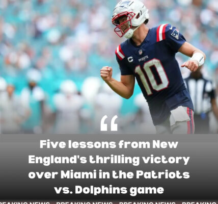 Five lessons from New England's thrilling victory over Miami in the Patriots vs. Dolphins game