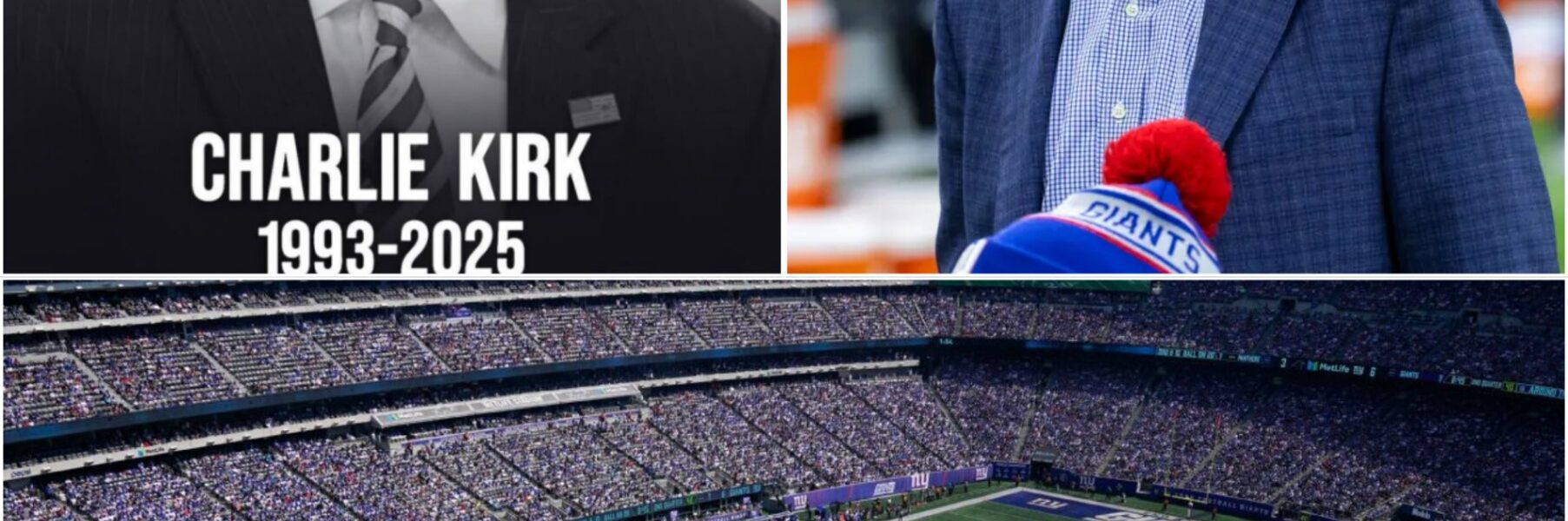 GIANTS SHOCK MOVE: 82,500 FREE SEATS AT METLIFE FOR CHARLIE KIRK MEMORIAL — FANS WONDER “TRIBUTE OR PUBLICITY STUNT?”
