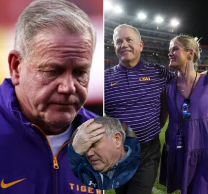 LSU Fans in Shock: Brian Kelly Collapses Mid-Game After Heartbreaking Update About Wife – A Staggering Sideline Moment
