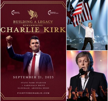 BREAKING: In a stunning, emotional move, music icon Paul McCartney has announced a once-in-a-lifetime tribute concert to honor Charlie Kirk’s legacy. “My friends, let us gather not just for music, but for memory — to celebrate a man who left a mark on America,” McCartney said. The show, set for Sunday, September 21 at State Farm Stadium, will feature a candlelit moment of silence and a powerful mass sing-along in Charlie’s honor. Social media exploded, with fans calling it “history in the making” and vowing to travel across the country to be there.