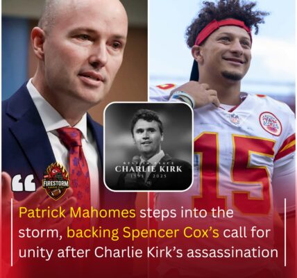 Patrick Mahomes steps into the storm, backing Spencer Cox’s call for unity after Charlie Kirk’s assassination