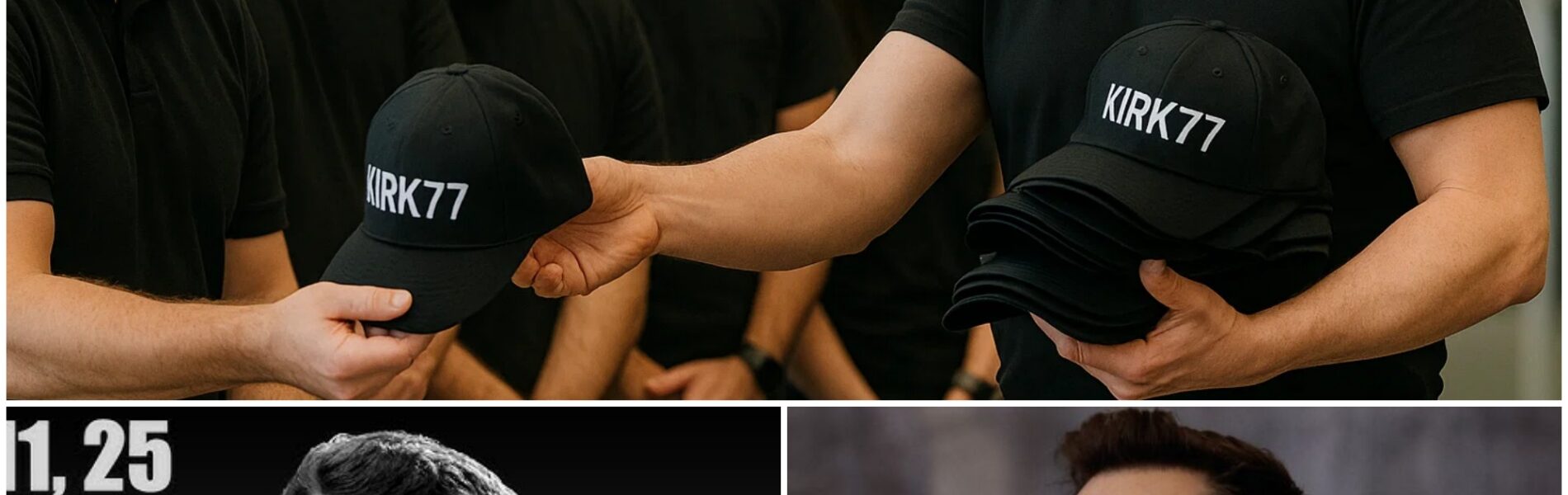 MEMORIAL SHOCK: Elon Musk just dropped a bombshell — every Tesla, SpaceX, and X employee will wear a black “Kirk77” hat. Each hat is more than cloth — it’s a vow to live fiercely, boldly, carrying Charlie Kirk’s fire forward.