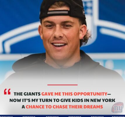 GIANTS ROOKIE JAXSON DART STUNS FANS WITH BOLD COMMITMENT: DONATING FULL FIRST PAYCHECK TO LOCAL SCHOOLS AND KIDS