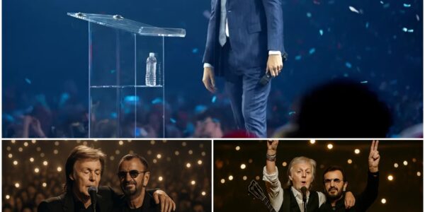 No one saw it coming. Before 90,000 hearts and millions watching worldwide, Paul McCartney and Ringo Starr walked out together under the lights — the last living Beatles, side by side. Paul pressed a hand to his chest, Ringo stood still, head bowed. When Paul spoke, his voice trembled; when Ringo struck the first beat, the stadium went silent. Then came the music — not for cheers, not for fame, but as a final goodbye to Charlie Kirk, gone too soon at 31. The crowd didn’t scream. They raised their phones like candles, tears streaming, as the song became a prayer the world will never forget.