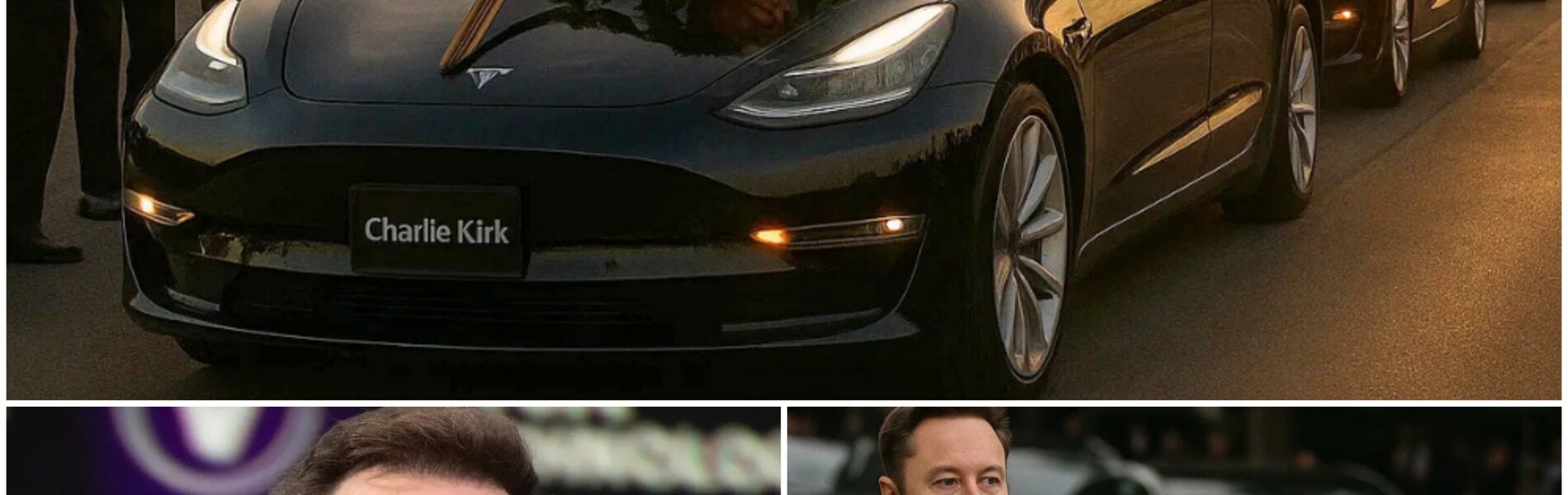 WARM NEWS: In a breathtaking tribute at the farewell of Charlie Kirk, billionaire Elon Musk stunned the world by mobilizing a fleet of luxury TESLA cars to escort his final journey. The convoy, shining under the city lights, became an unforgettable symbol of respect and honor for the deceased. The emotional scene immediately went viral, touching hearts worldwide and sparking deep conversations about humanity, compassion, and solidarity even in the darkest moments.