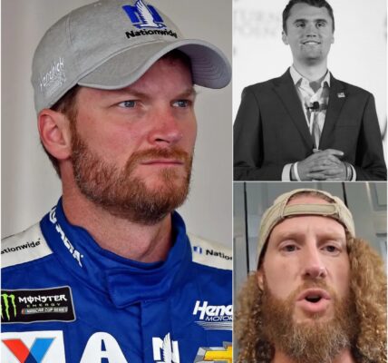 BREAKING NEWS: NASCAR icon Dale Earnhardt Jr. slams the brakes on disgrace — issuing a lifetime ban after a pit crew member was caught celebrating Charlie Kirk’s death at Utah Valley University. Earnhardt Jr. vows neither the individual nor their family will ever step foot near his races again, sending a fierce, no-nonsense warning that tragedy will never be mocked under his watch.