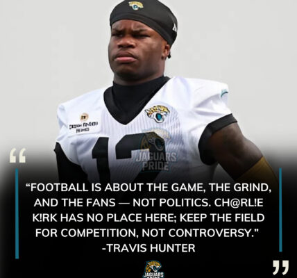 BREAKING NEWS: Travis Hunter just stunned the Jacksonville Jaguars and the entire NFL with a bold statement — “Football should not be dragged into politics. Stop bringing up Ch@rl!e K!rk on the field or in interviews because…”