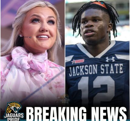 NFL SHOCKER ⭐💚: As the nation reeled from the tragic loss of Ch@l!e K!rk, his wife – Erika Kirk – fought back tears while expressing heartfelt thanks to Travis Hunter of the Jacksonville Jaguars, who quietly stepped in with unexpected support. This touching act not only moved the entire NFL community but also became a rare, inspiring moment of humanity amid the turbulence and drama surrounding the sport